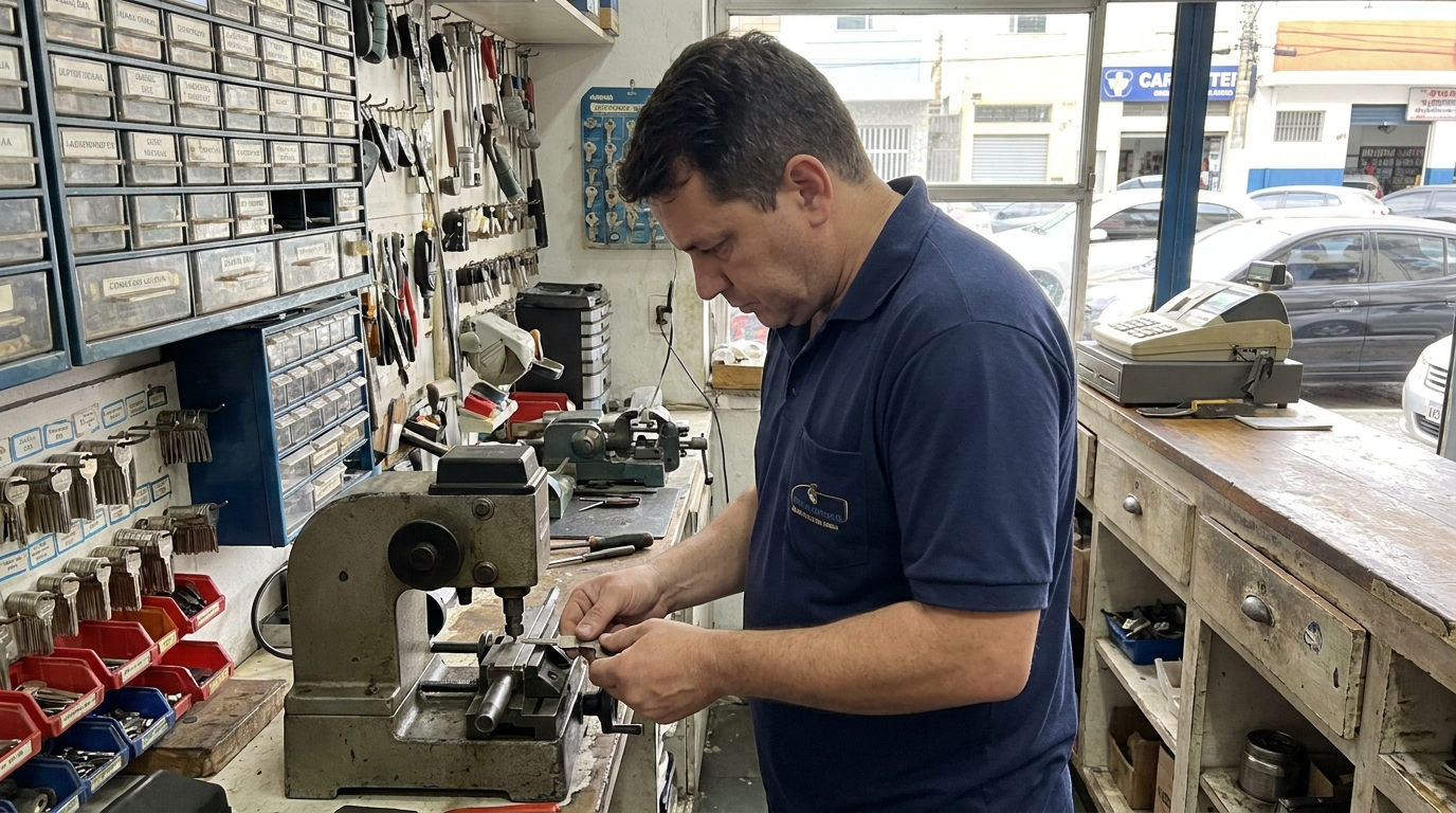 Confecção de Chave Automotiva profissional no Arthur Thomas, Londrina‑PR